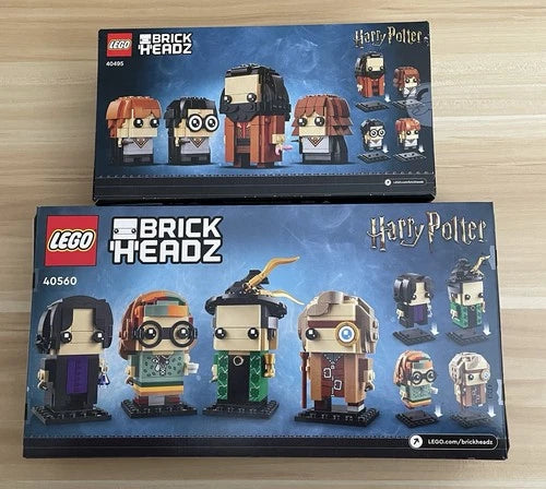 2 MEOW Brickheadz: Harry Potter, Hermione, Ron & Hagrid 40495 & Professors 40560