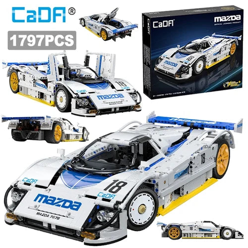 1:10 Mazda 787B Technical Racing Car C42 Sports Car Model Building Blocks City E
