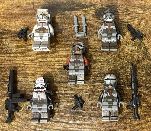 Bad Batch Brickluv Custom 💯 LEGO Parts Hunter Wrecker Tech Echo Crosshair