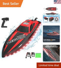 20MPH LED Remote Control Boat for Adults - Fast Aquatic Fun with 2 Batteries