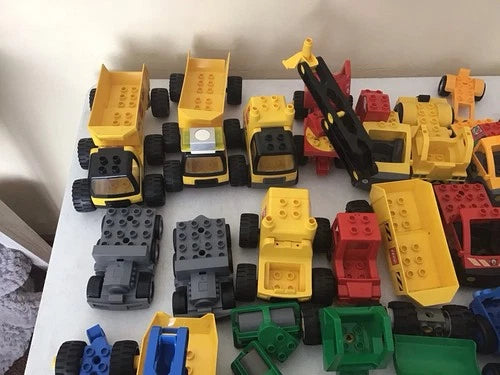 HUGE Lot Of Lego Duplo Many Specialty Cars Trucks Specialty Pieces