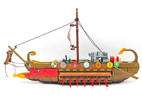 MOC Spartan Warship Flagship Ancient Navy Model Building Blocks Set Bricks Toys