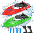 2PACK RC Boat,Remote Control Boats for Kids and Adults,10Km/H 2.4G