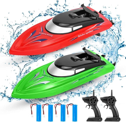 2PACK RC Boat,Remote Control Boats for Kids and Adults,10Km/H 2.4G