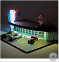 DIY 1:64 Scale DIY 60's Diner Unassembled Diorama Kit for Hotwheels and Matchbox