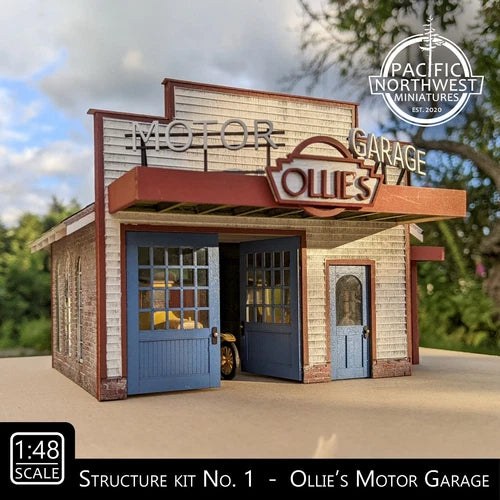 Pacific Northwest Miniatures - 1:48 O Scale - Kit No. 1 Ollie's Motor Garage