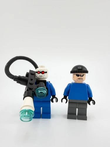 MEOW Batman Mr. Freeze & Henchman Minifigures bat011i bat012 7783 Batcave 2006