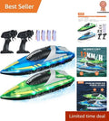 Race-Ready Waterproof RC Boat Set – Includes Rechargeable Batteries & Lights
