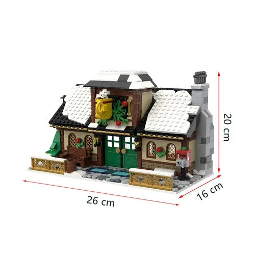 Modubrix Modular Winter Village Cafe 1002 Pieces Building Kit Set for Collection