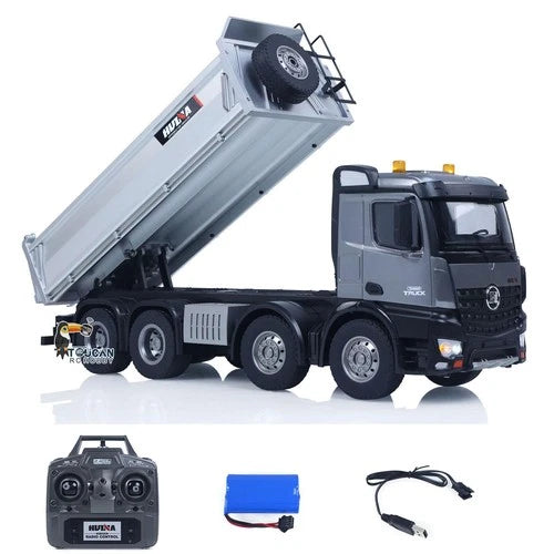 Flash Sale HUINA 1/14 RC Dump Truck 12CH Tipper Car Gift RTR Light Sound Effects