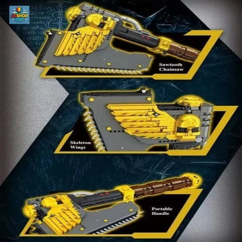 Warhammer Khorne Chain Axe Building Blocks 1600PCS Berserker Weapon Display Set