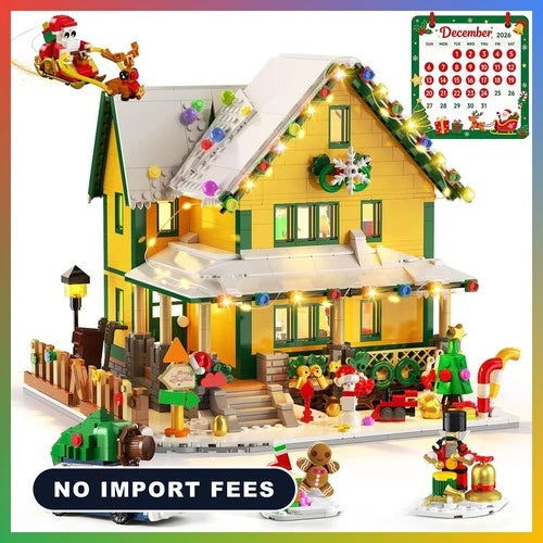 Advent Calendar 2026 Christmas House Mini Building Set with Lights