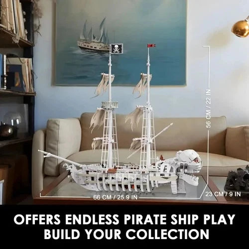 1592PCS Skeleton Ghost Ship Building Blocks Pirate Ship Set