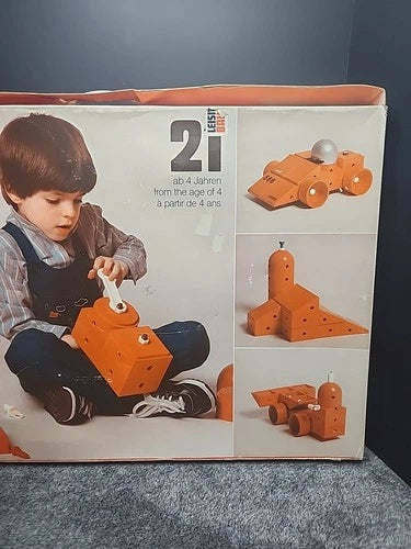 Vintage Leismann Bauspiel Building Blocks Set Made In Germany RARE!
