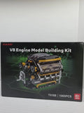 V8 Engine Building Set, 1065 PCS V8 Engine Model Kit That Runs with Manual & Ele