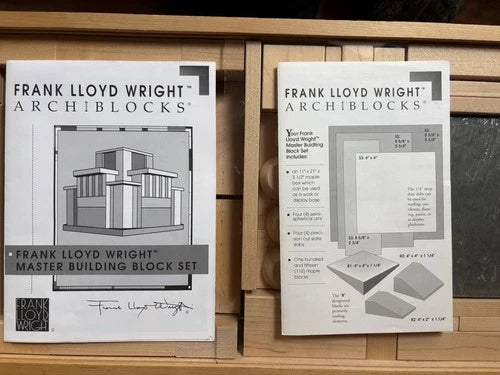 1994 Frank Lloyd Wright Archiblocks Master Building Maple Block Set - Complete