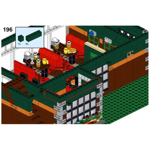 Modular Apartment Ground Floor Only 1588 Pieces MOC-92501 Building Blocks Toys