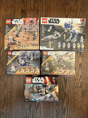 Lego Star Wars Battle Pack Log - 5 sets New Sealed