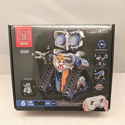 XMORK 025107 RC 3-in-1 Programmable Robot Building Set 695 PCS Open Box Complete