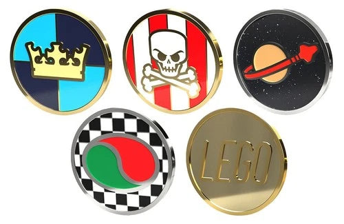 LEGO Complete Set of 5 Collectable VIP Coins New and undisplayed Still in wrap