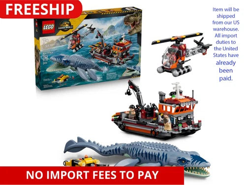 LEGO Jurassic World Mosasaurus Dinosaur Boat Attack - Building Toy - 77983