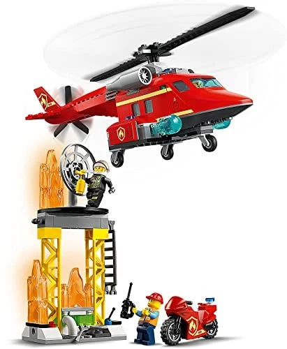LEGO City Fire Rescue Helicopter 60281 Toy Block Bricks 212pcs