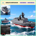 Remote Control Battleship Warship Boat 10km/h 2.4G RC Model for Lakes Pools 14+