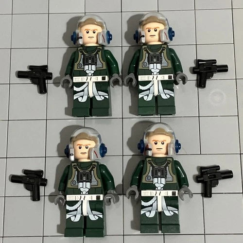 LEGO STAR WARS A-WING PILOT SW0819 RARE Lot Of 4 G6 17