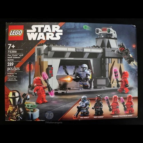 LEGO Star Wars Paz Vizsla and Moff Gideon Battle 75386 New Sealed Dented Corners