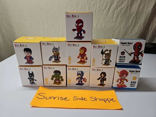 LNO & HSANHE Super Hero Micro Mini Building Nano Blocks Marvel DC - 11 Set LOT