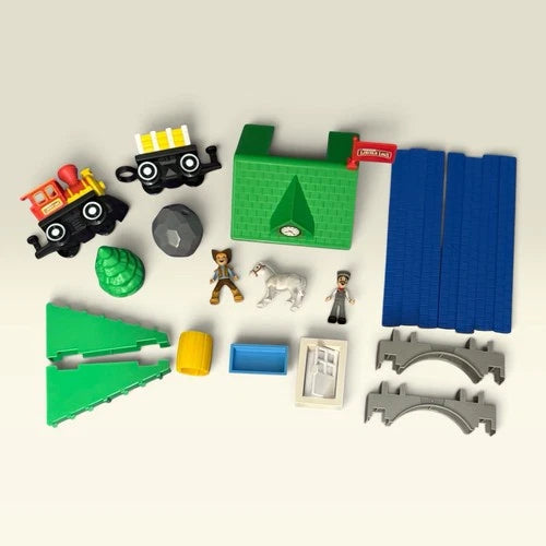 HUGE Lincoln Logs Lot 660+ Pcs Sawmill Express Train Set Wood & Plastic K’nex