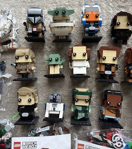 READ LEGO Star Wars Brickheadz Lot Of 26 Luke Anakin Leia Boba Vader Maul More