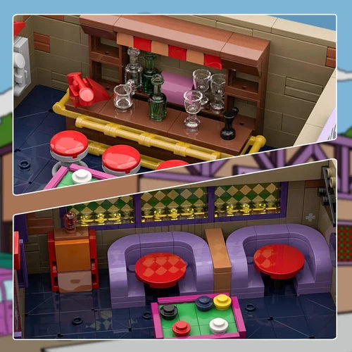 New Simpsons Moe's Tavern Building Blocks Modular Model Set Unbranded