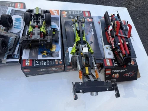 Lot Of 5 Set Lego Technic Pull-back BASH! Power Boat Lot