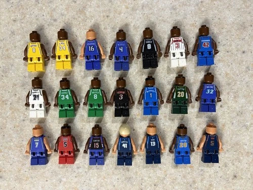 21 MEOW NBA Collectible Basketball Minifigure Lot Sports Theme Players