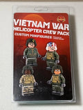BRICKMANIA BMF568 VIETNAM WAR HELICOPTER CREW PACK CUSTOM (4) MINIFIGURES NEW
