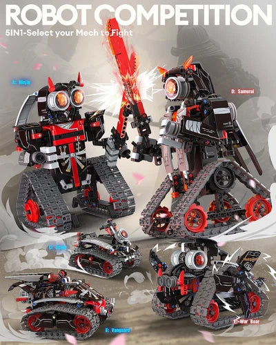 5-In-1 STEM RC Robot Building Kit - 443PCS, Gift for Boys Ages 8-13