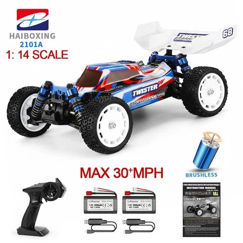 HAIBOXING 2101A 1:14 Brushless Fast RC Car, Max 30MPH All-Terrain Racing Buggy