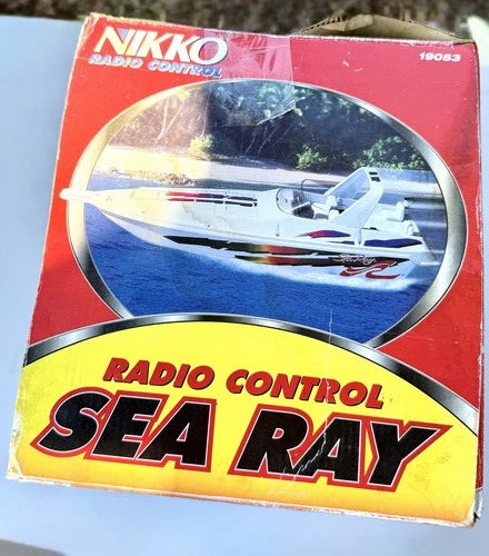 Nikko Radio Control Sea Ray RC Boat #19053 w/ Box & Controller Untested Vintage