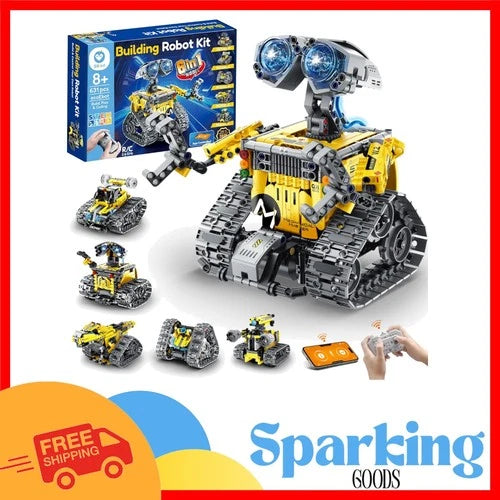 631-Piece Racing Robot Kit with Remote Control - Perfect for STEM Learning Fun