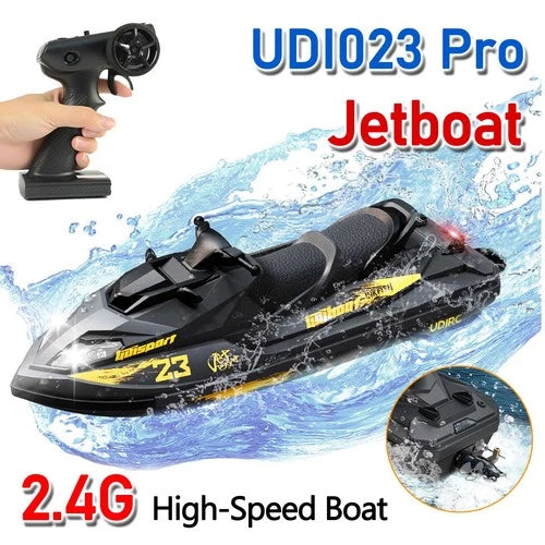 UDI023 RC Speedboat 2.4G Jet Spray Brushless Boat Waterproof for kids RTR Black
