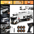 1/64 Scale RC Drift Semi Truck with Trailer, 4WD Remote Control Car for Kids 4+