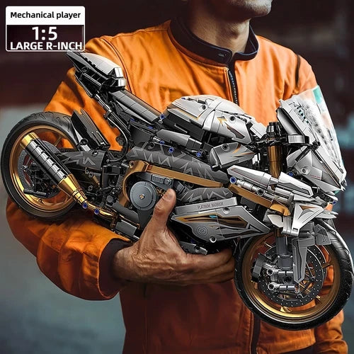 New BMW R1250 GS 1:5 Motorcycle 2045Pcs Building Blocks Model Set MOC Unbranded