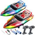 Remote Control Boat, 2 Packs 10 inch Fast Speed RC Boat 15 KPH for Pools & Sa...