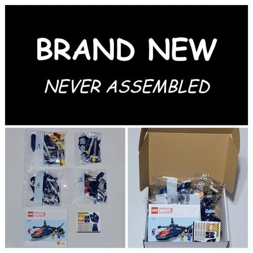 LEGO 76281 Marvel X-Men X-Jet - NO MINIFIGURES or BOX - Jet Only New Unbuilt