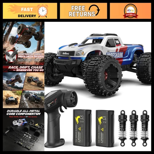 Fast 22MPH RC Car, Upgradable 56MPH Brushless Motor, Heavy Duty Off-Road Truck