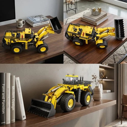 RC Bulldozer Building Blocks Set for Adults with Lights 22009