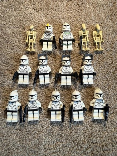 MEOW Phase 1 Clone Trooper Minifigure Lot With Clone Pilot + Horn Company Sw0201