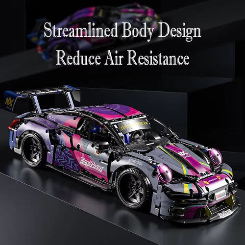 New Porsche 911 RSR 1700Pcs Racing Car Technical Building Blocks Sports Car Set