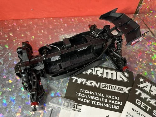 Arrma Grom BLX Typhon Brushless 223S Roller Slider Chassis Metal Upgrade 3s